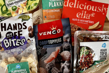 Veganistische boodschappen en levensmiddelen in de supermarkt