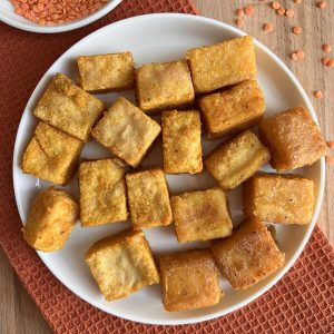Tofu van rode linzen - vegan, sojavrij en glutenvrij