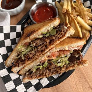 Vegan Fast Food Friday #29: knoflook Texas Toast burgers