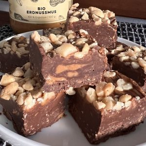 Chocolade pindakaas fudge