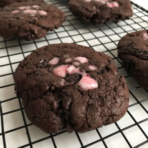Candy cane chocolate cookies