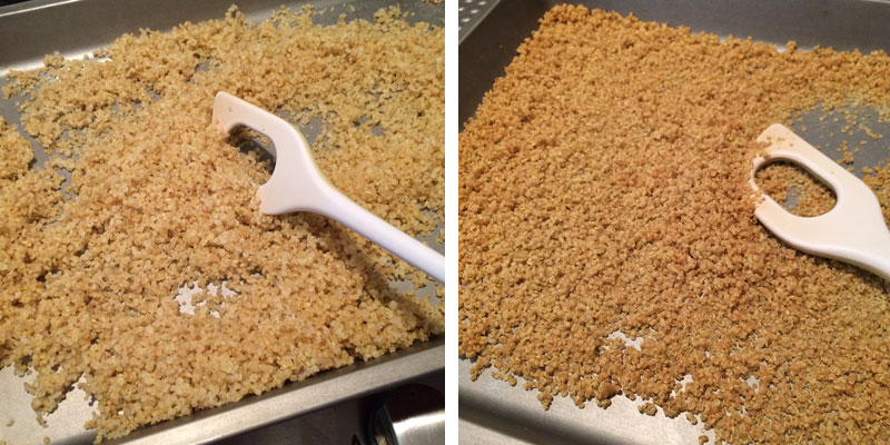 Crispy quinoa topping