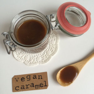 Vegan caramel saus